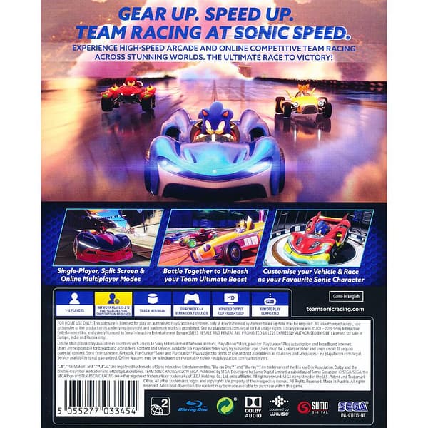 Team Sonic Racing Playstation 4 PS4