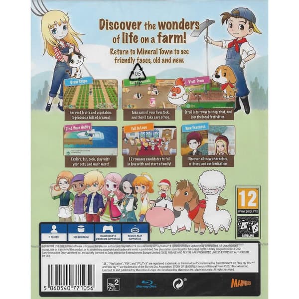 Story of Seasons Friends of Mineral Town Playstation 4 PS4