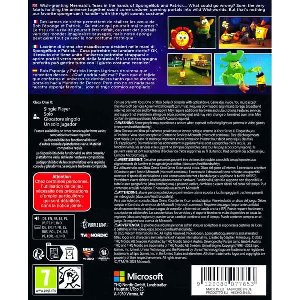 Spongebob Squarepants The Cosmic Shake Xbox One