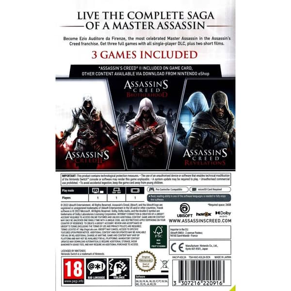 Assassins Creed The Ezio Collection Nintendo Switch