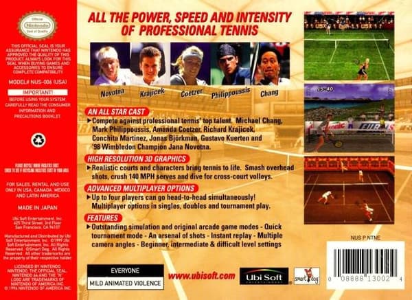 All Star Tennis ´99 - Nintendo 64/N64 - PAL/EUR (KÄYTETTY TAVARA)