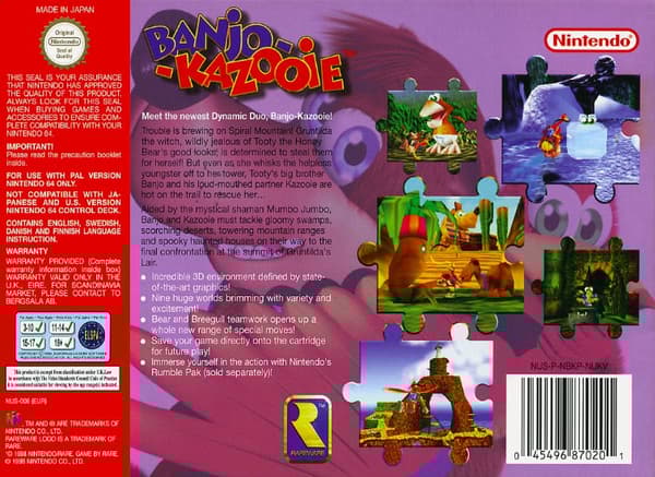Banjo-Kazooie - Nintendo 64/N64 - PAL/EUR (BRUKT VARE)