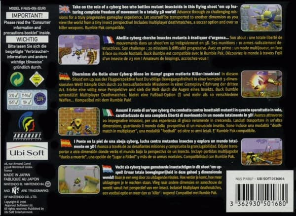 Buck Bumble - N64 - Nintendo 64/N64 - PAL/EUR (KÄYTETTY TAVARA)