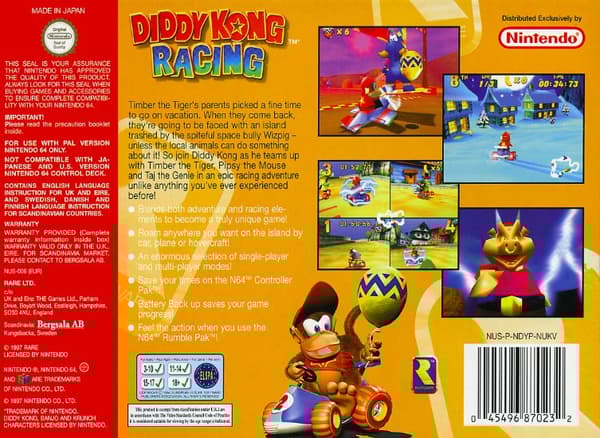 Diddy Kong Racing - Nintendo 64/N64 - PAL/EUR (Begagnad)