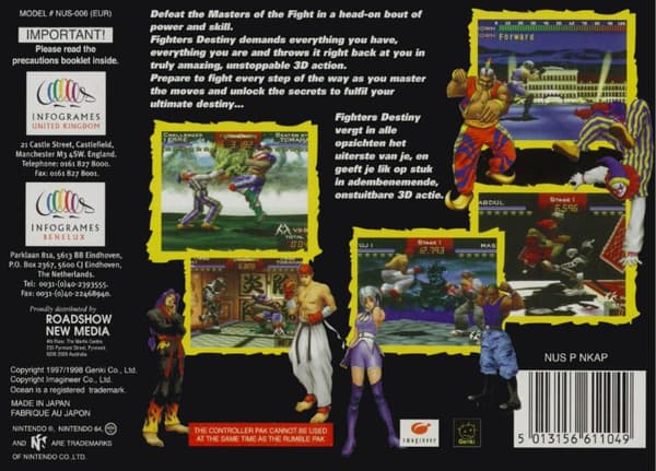 Fighters Destiny - Nintendo 64/N64 - PAL/EUR (Begagnad)