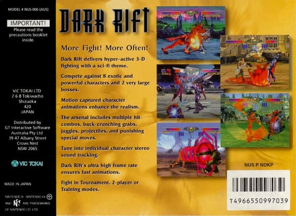 Dark Rift - N64 - Nintendo 64/N64 - PAL/EUR (BRUKT VARE)