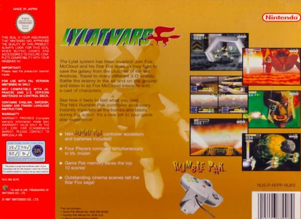 Lylat Wars - Nintendo 64/N64 - PAL/EUR (BRUKT VARE)