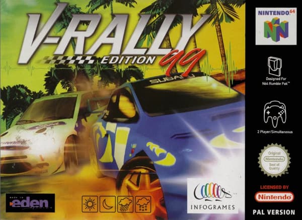V-Rally Edition ´99 - Nintendo 64/N64 - PAL/EUR (BRUKT VARE) Endast Kassett