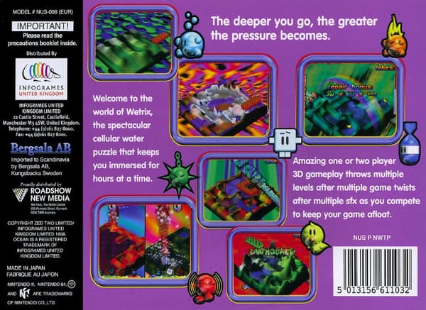 Wetrix - Nintendo 64/N64 - PAL/EUR (Begagnad)
