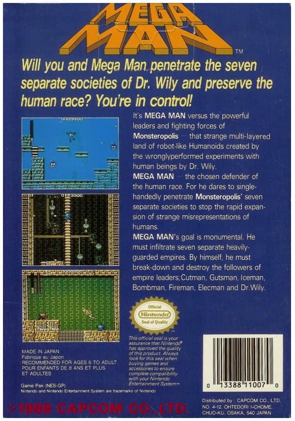 Mega Man - NES - Nintendo 8-bit/NES - PAL B/SCN (BRUKT VARE)