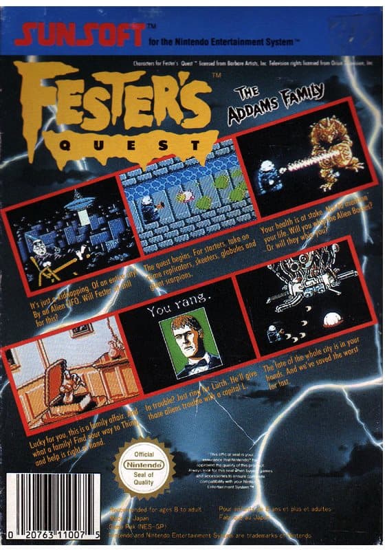 Festers Quest - Nintendo 8-bit/NES - PAL B/SCN (BRUKT VARE)