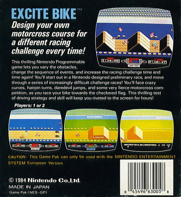 Excitebike - NES - Nintendo 8-bit/NES - PAL B/SCN (BRUKT VARE)