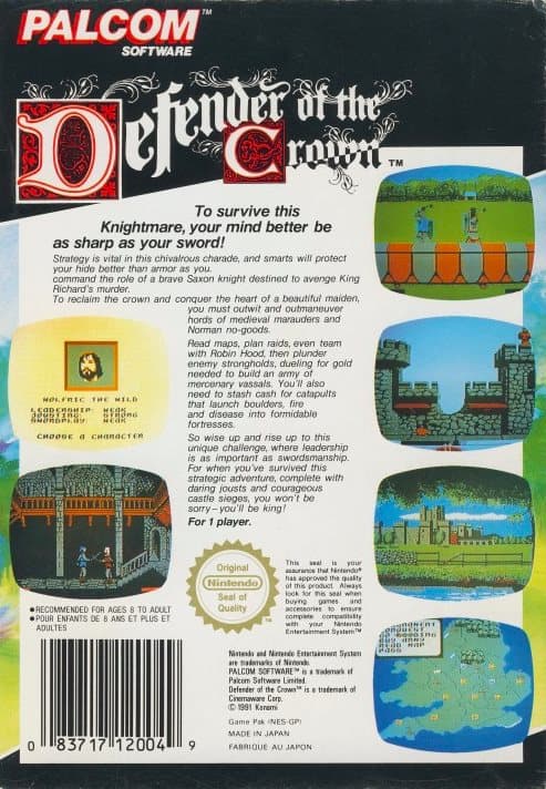 Defender of the Crown - Nintendo 8-bit/NES - PAL B/SCN (Begagnad)
