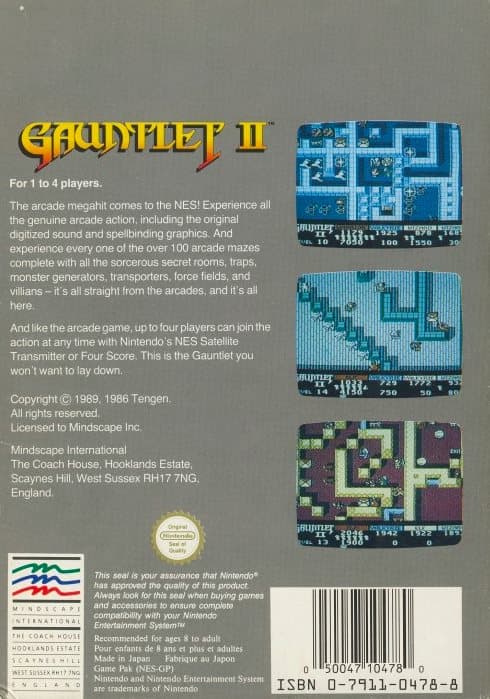 Gauntlet II - Nintendo 8-bit/NES - PAL B/SCN (BRUKT VARE)