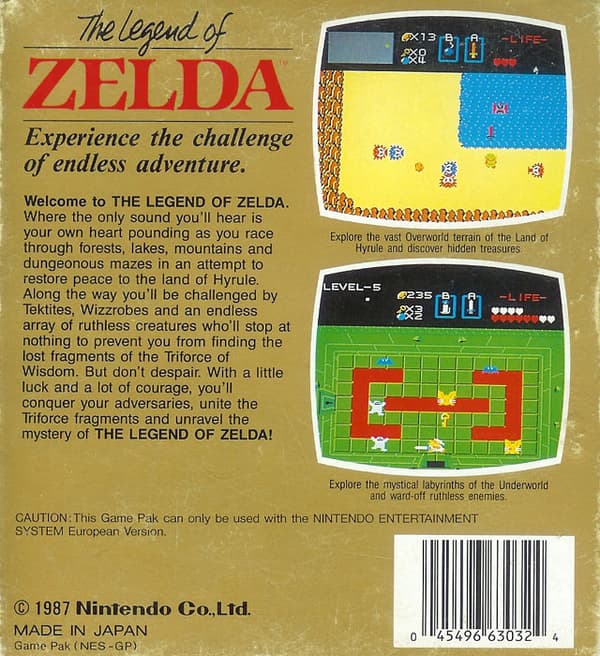 The Legend of Zelda - Nintendo 8-bit/NES - PAL B/SCN (Begagnad)