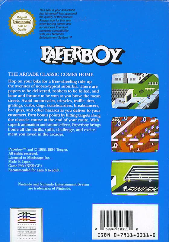 Paperboy - Nintendo 8-bit/NES - PAL B/SCN (BRUKT VARE)