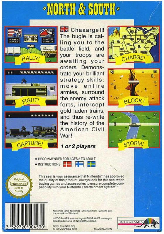 North & South - Nintendo 8-bit/NES - PAL B/SCN (KÄYTETTY TAVARA)
