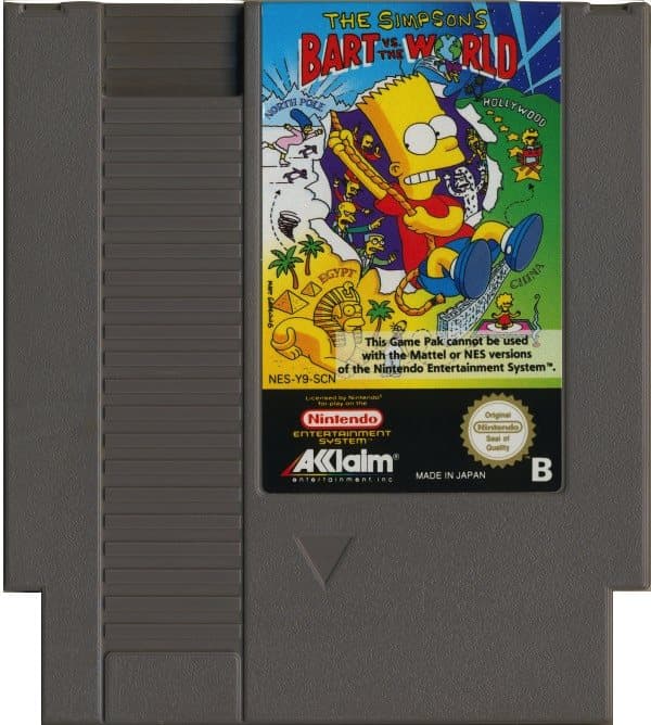 The Simpsons Bart vs. the World - Nintendo 8-bit/NES - PAL B/SCN (BRUKT VARE)