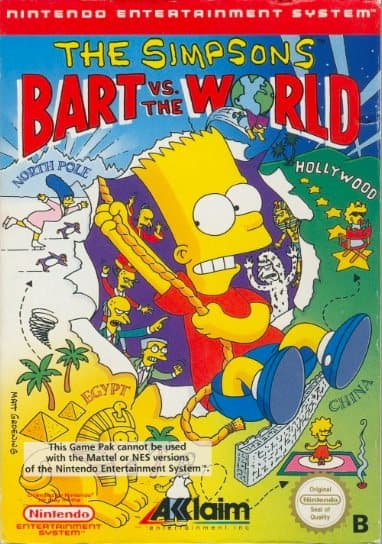 The Simpsons Bart vs. the World - Nintendo 8-bit/NES - PAL B/SCN (BRUKT VARE)