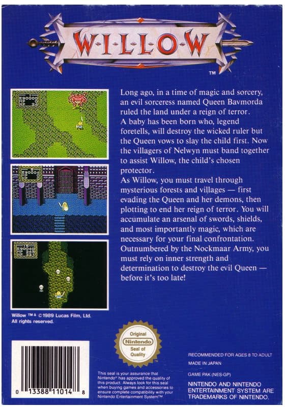 Willow - Nintendo 8-bit/NES - PAL B/SCN (BRUKT VARE)