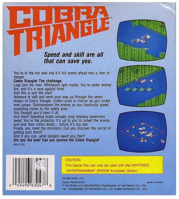 Cobra Triangle - Nintendo 8-bit/NES - PAL B/SCN (Begagnad)