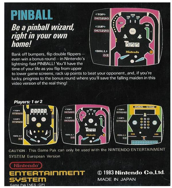 Pinball - Nintendo 8-bit/NES - PAL B/SCN (Begagnad)