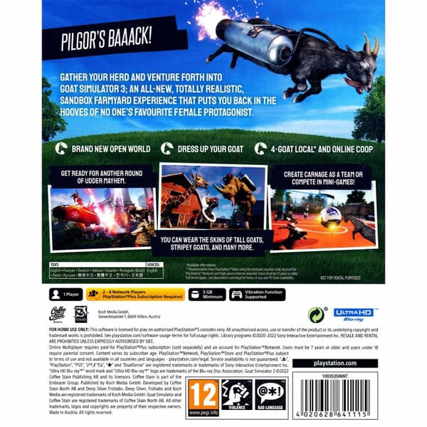 Goat Simulator 3 Pre-Udder Edition Playstation 5 PS5