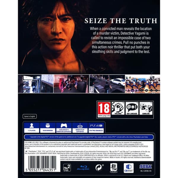Lost Judgment Playstation 4 PS4