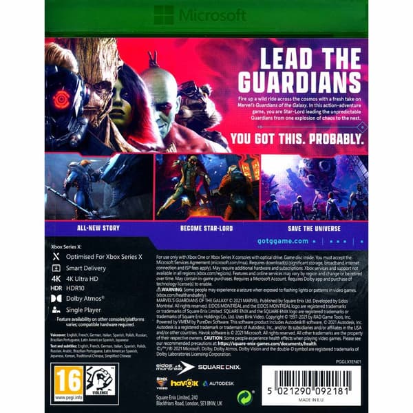 Guardians of the Galaxy Xbox Series X Xbox One