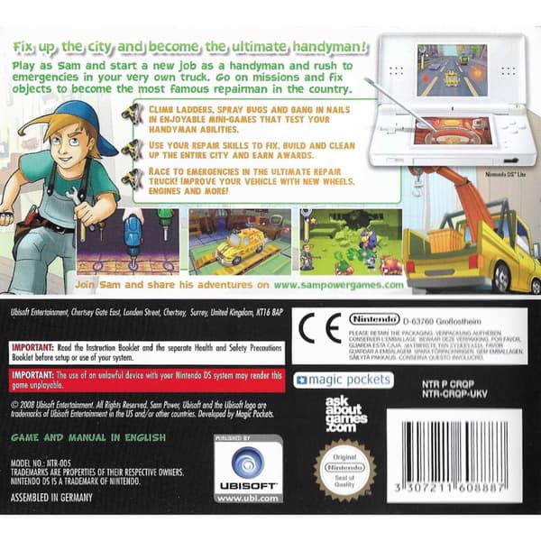Sam Power Handyman Nintendo DS (Brukt)