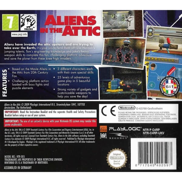 Aliens in the Attic Nintendo DS (Brukt)