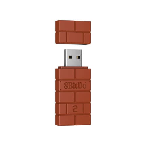 8BitDo USB Wireless Adapter 2 Brown - Retro-bit Brun