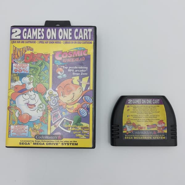 Fantastic Dizzy + Cosmic Spacehead Sega Mega Drive (Begagnad)
