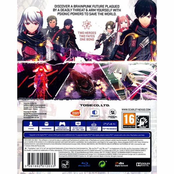 Scarlet Nexus Playstation 4 PS4