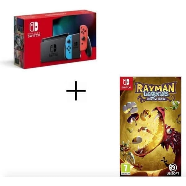 NINTENDO SWITCH + RAYMAN LEGENDS ( Begagnad, bra skick )