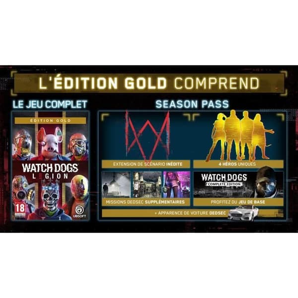 Watch Dogs Legion GOLD Edition PS4-spel (gratis uppgradering till PS5)