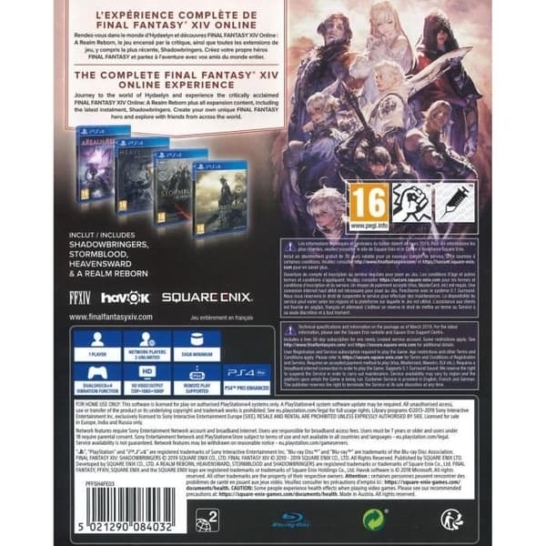 Final Fantasy XIV Complete Edition Playstation 4-spel