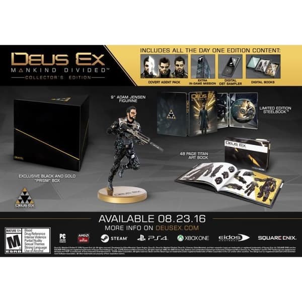 TV-spel - Deus Ex - Mankind Divided - Collector's Edition - Xbox One - Action 18+