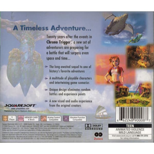 Chrono Cross Playstation 1 (NTSC-U, Used, Sealed)