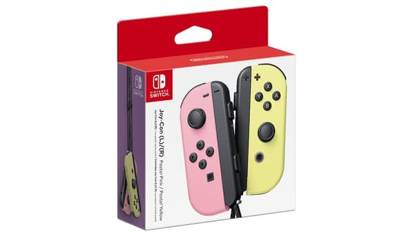 Joy Con Pair Pastel Pink/Pastel Yellow (Nintendo Switch)