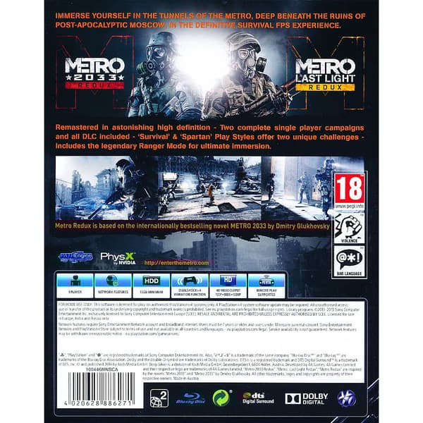 Metro Redux Playstation 4 PS4