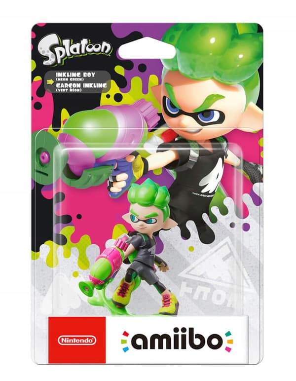 Amiibo Figurine - Inkling Boy Neon Green (Splatoon Collection) (Kantstött) - Amiibo