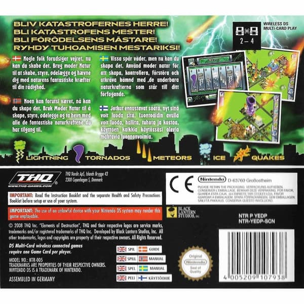 Elements of Destruction Nintendo DS Nordic (Brukt)