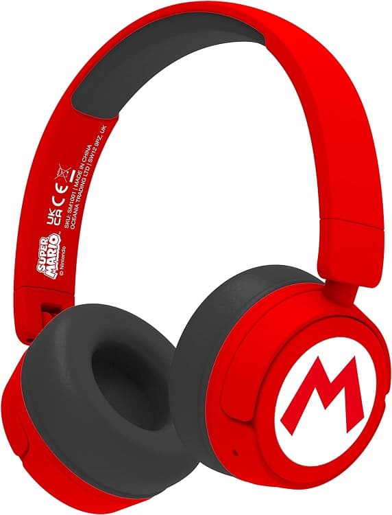 OTL Bluetooth Wireless Junior Super Mario Headphones (Mario Logo)  (headphones)