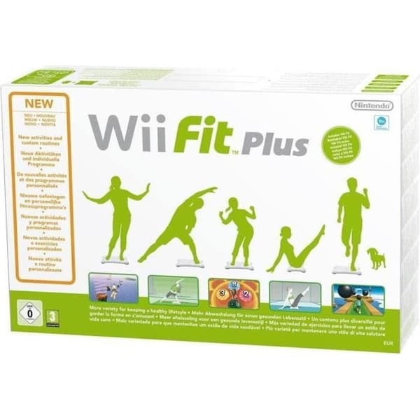 Wii Fit Plus-spel - NINTENDO - Bunt - I mycket gott skick - Wii-bräda ingår - Fransk version- REFURBISHED