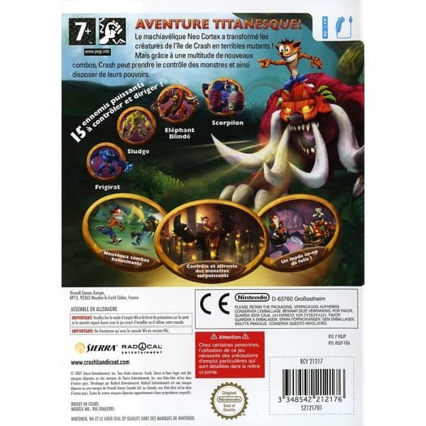 CRASH OF THE TITANS / NINTENDO Wii-KONSOLSPEL- REFURBISHED