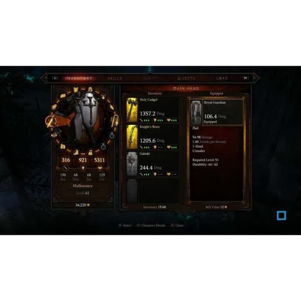 Diablo 3: Ultimate Evil Edition PS3-spel- USED