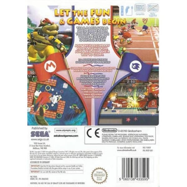 Mario &amp; Sonic vid de olympiska spelen Wii- USED