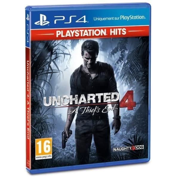 SHOT CASE - Uncharted 4 A Thief's End PlayStation Hits PS4-spel- USED