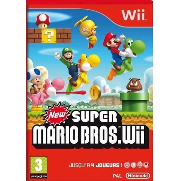 TV-spel - Nintendo - NYA SUPER MARIO BROS WII - Plattform - I kartong - Fransk version- USED